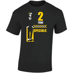 The Specials 2 Tone Ska Dub  Retro Graphic Unisex Soft Cotton Black T Shirt