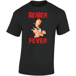 Just Bieber Fever  Retro Graphic Unisex Soft Cotton Black T Shirt