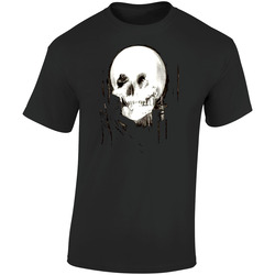 Vanity Skull Mirror  Retro Graphic Unisex Soft Cotton Black T Shirt