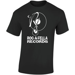 Rocafella Records Logo  Retro Graphic Unisex Soft Cotton Black T Shirt