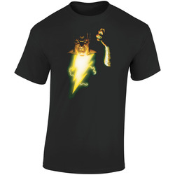 Black Adam Shazam Captain Marvel Cartoon  Retro Graphic Unisex Soft Cotton Black T Shirt