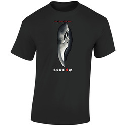 Scream 4 Thriller Horror Movie  Retro Graphic Unisex Soft Cotton Black T Shirt