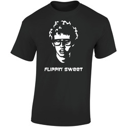 Napoleon Dynamite Silhouette Face  Retro Graphic Unisex Soft Cotton Black T Shirt