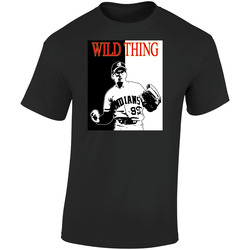 Major League Wild Thing Movie  Retro Graphic Unisex Soft Cotton Black T Shirt