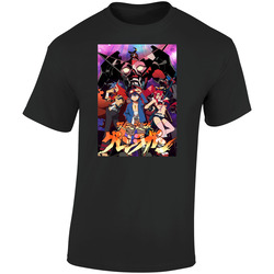 Gurren Lagann Anime Tv Show  Cool Fan  Retro Graphic Unisex Soft Cotton Black T Shirt
