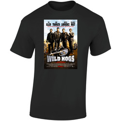 Wild Hogs Cool 21st Century Comedy Classic Movie  Fan  Retro Graphic Unisex Soft Cotton Black T Shirt
