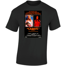 Carrie Cool Vintage 70's Movie  Retro Graphic Unisex Soft Cotton Black T Shirt