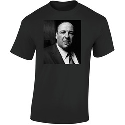 Tony Soprano Grunge  Retro Graphic Unisex Soft Cotton Black T Shirt