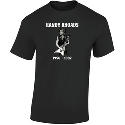Men's Guitarist Randy Rhoads Rock Memorabilia  Retro Graphic Unisex Soft Cotton Black T Shirt