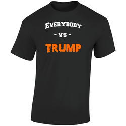 Everybody Vs Trump  Retro Graphic Unisex Soft Cotton Black T Shirt