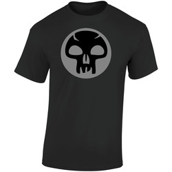 Magic The Gathering Black Mana Ccg Card Game  Retro Graphic Unisex Soft Cotton Black T Shirt