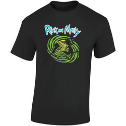 Rick Morty Space  Retro Graphic Unisex Soft Cotton Black T Shirt
