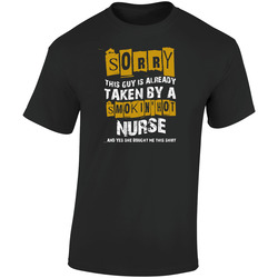 Sorry Nurse  Retro Graphic Unisex Soft Cotton Black T Shirt