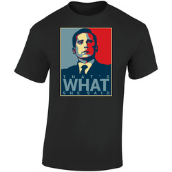 The Office T-shirt That's What She Said Tee Funny Tv Show  Retro Graphic Unisex Soft Cotton Black T Shirt