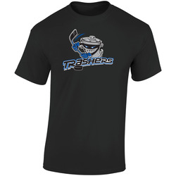 Danbury Trashers Uhl Hockey Team Black  Retro Graphic Unisex Soft Cotton Black T Shirt