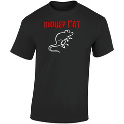 Mouse Funny Men's Black  Retro Graphic Unisex Soft Cotton Black T Shirt
