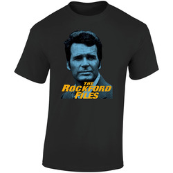 The Rockford Files Tv Show Character Worn Look  Retro Graphic Unisex Soft Cotton Black T Shirt