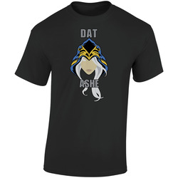 League Of Legends Dat Ashe  Retro Graphic Unisex Soft Cotton Black T Shirt