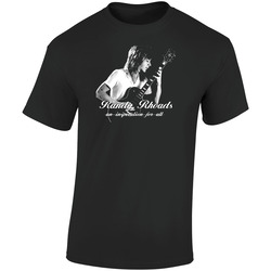 Randy Rhoads Music  Retro Graphic Unisex Soft Cotton Black T Shirt