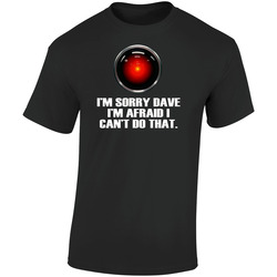 Hal 9000 2001 Space Odyssey Movie Vintage  Retro Graphic Unisex Soft Cotton Black T Shirt