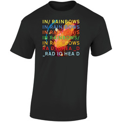 In Rainbows Radiohead  Retro Graphic Unisex Soft Cotton Black T Shirt