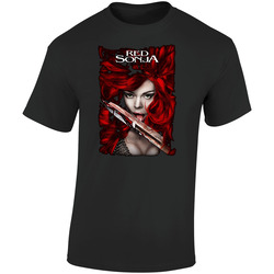 Red Sonja Action Barbarian Comic Con  Retro Graphic Unisex Soft Cotton Black T Shirt