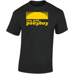 Outsiders Movie Stay Golden Pony Boy  Retro Graphic Unisex Soft Cotton Black T Shirt