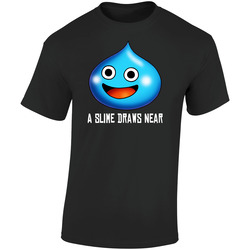 Dragon Quest Slime Game  - Black  Retro Graphic Unisex Soft Cotton Black T Shirt