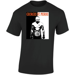 Georges St Pierre Gsp Mma  Retro Graphic Unisex Soft Cotton Black T Shirt