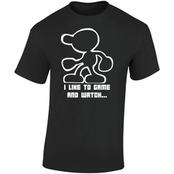 Game And Watch Parody Video Game  Retro Graphic Unisex Soft Cotton Black T Shirt