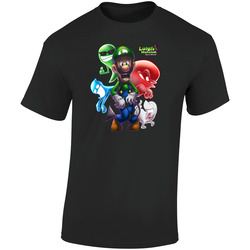 Luigi's Mansion 2 Super Mario Video Game Cool  Retro Graphic Unisex Soft Cotton Black T Shirt