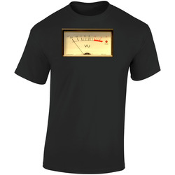 Vintage Analog Vu Meter  Retro Graphic Unisex Soft Cotton Black T Shirt