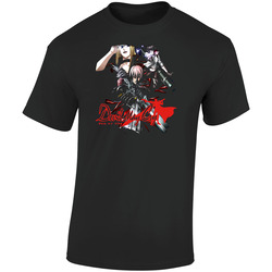 Devil May Cry Dante Trish Lady Anime Video Game  Retro Graphic Unisex Soft Cotton Black T Shirt