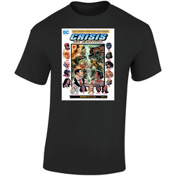 Arrowverse Crisis On Earth X Supergirl Flash Crossover Tv Show  Retro Graphic Unisex Soft Cotton Black T Shirt