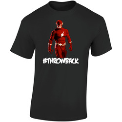 The Flash #throwback John Wesley Shipp 90's Superhero Comic Cult Classic  Retro Graphic Unisex Soft Cotton Black T Shirt
