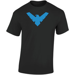 Nightwing Cartoon Logo Superhero Comic  Retro Graphic Unisex Soft Cotton Black T Shirt