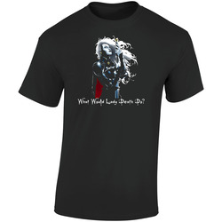 Wwldd Lady Death  Retro Graphic Unisex Soft Cotton Black T Shirt