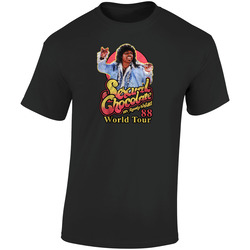 Sexual Chocolate Randy Watson 1988 World Tour Distressed  Retro Graphic Unisex Soft Cotton Black T Shirt