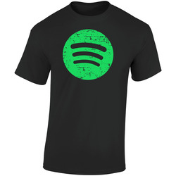 Spotify Cool Company Logo Essential Gift  Retro Graphic Unisex Soft Cotton Black T Shirt