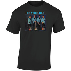 The Ventures  Retro Graphic Unisex Soft Cotton Black T Shirt