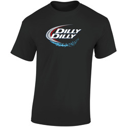 Dilly Unisex Black  Retro Graphic Unisex Soft Cotton Black T Shirt