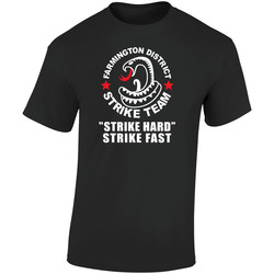 The Shield Strike Team  Retro Graphic Unisex Soft Cotton Black T Shirt