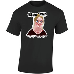 Steven  Retro Graphic Unisex Soft Cotton Black T Shirt