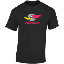 Thrush, T-shirt, Woody, Woodpecker, Exhaust, Automotive, Parts, Aftermarket  Retro Graphic Unisex Soft Cotton Black T Shirt