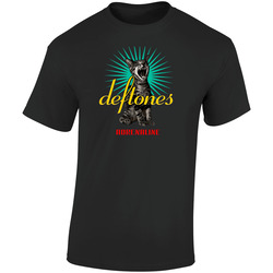 New Deftones Cat Meow Aadrenaline Album  Retro Graphic Unisex Soft Cotton Black T Shirt