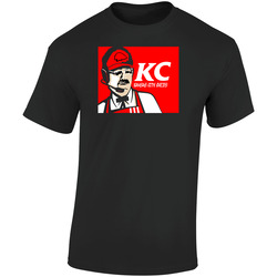 Kansas City Chiefs Coach Andy Reid Kfc Fast Food Parody Football  Retro Graphic Unisex Soft Cotton Black T Shirt