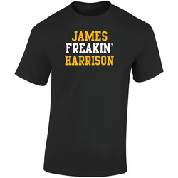 James Freakin' Harrison Pittsburgh Football Player Cool Fan  Retro Graphic Unisex Soft Cotton Black T Shirt
