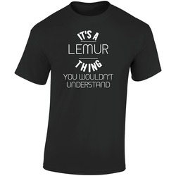 Its A Lemur Thing Funny Pupular Zoo Animal  Retro Graphic Unisex Soft Cotton Black T Shirt