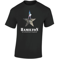 Hamilton  Retro Graphic Unisex Soft Cotton Black T Shirt