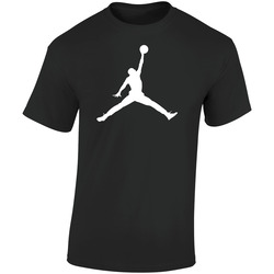 Jordan Style  - Black  Retro Graphic Unisex Soft Cotton Black T Shirt